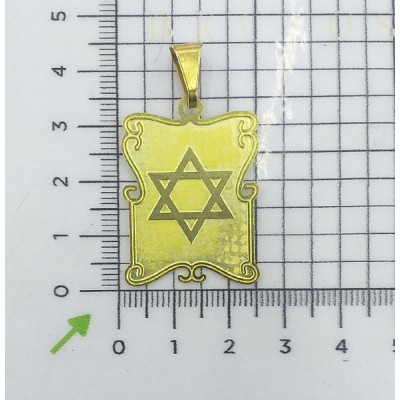 PING LATÃO PERGAMINHO ESTRELA DE DAVI