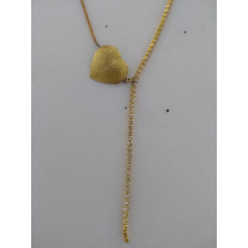 COLAR MEIO ZIRCONIA MEIO VENEZIANA C/ CORAÇÃO