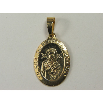 PING LATÃO BRUTO MEDALHA PERPETUO SOCORRO