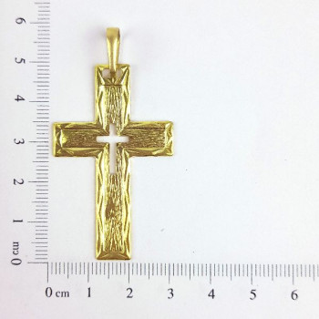 PIN CRUZ MADEIRA BORDA DIAMANTADA CAG