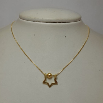 COLAR ESTRELA RETA BOLINHA PASSANTE 45+5