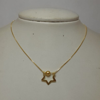 COLAR ESTRELA RETA BOLINHA PASSANTE 45+5