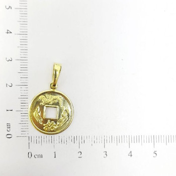 PING LATÃO MOEDA CHINESA 16,5MM
