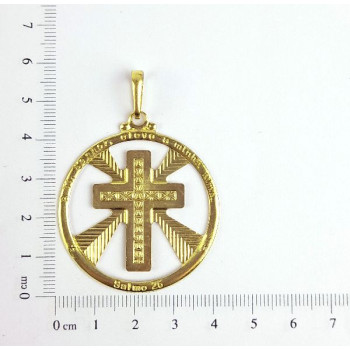 PIN MANDALA CRUZ COM RISCOS CAG