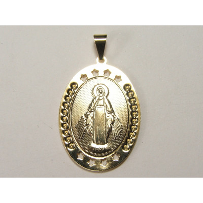 PIING.LATÃO BRUTO N.SRA DAS GRAÇAS C/ ESTRELA