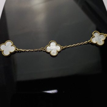 PUL TREVO PEDRA BRANCO PEROLADO 21CM