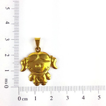 PIN LATÃO BRUTO MENINA