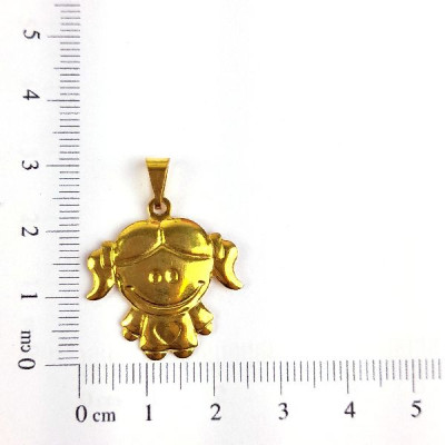 PIN LATÃO BRUTO MENINA