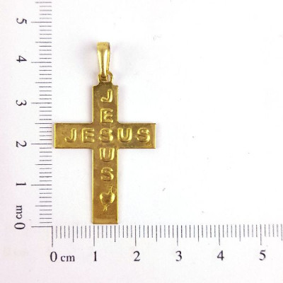 PIN CRUZ JESUS COM CORAÇÃO