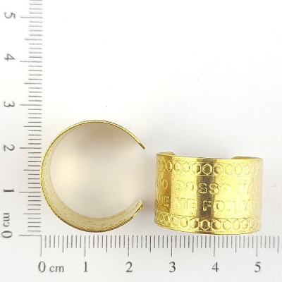 ANEL REGULAVEL TUDO POSSO NAQUELE C/ 2 FUROS