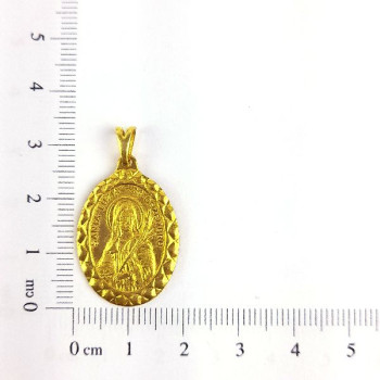 PING LATÃO MEDALHA SANTA LUZIA