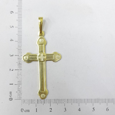 PING LATÃO CRUCIFIXO RESINA