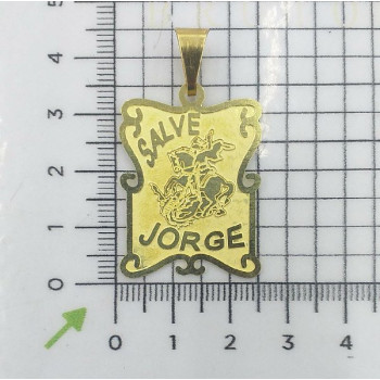 PIN LATÃO PERGAMINHO SALVE JORGE CAG