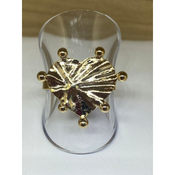 ANEL REGULAVEL CORAÇÃO AMASSADO COM BOLAS