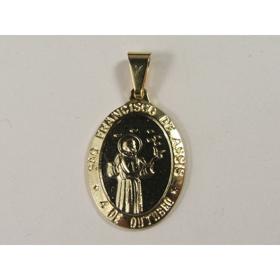 PING LATÃO MEDALHA SÃO FRANCISCO DE ASSIS