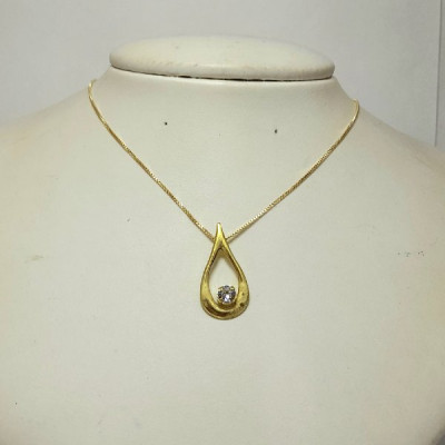 COLAR GOTA VZD ZIRCÔNIA 45+5