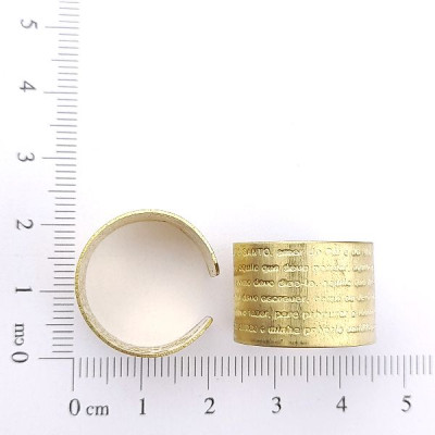 ANEL REGULAVEL ORAÇÃO ESPIRITO SANTO C/ 2 FUROS