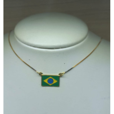 COLAR BRASIL 45CM RESINADO