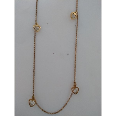 COLAR LONGO 70CM C/ CORAÇÕES EM ZIRCONIA