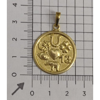 PING LATÃO REDONDO SUPERSTIÇÃO SORTE