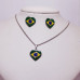 CONJUNTO INOX CORAÇÃO BRASIL M