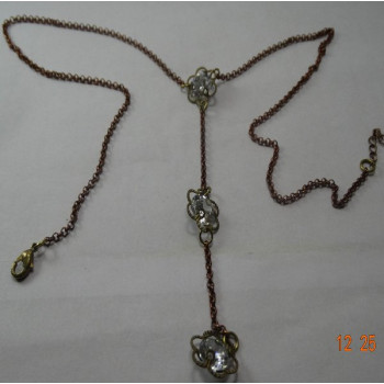 COLAR TRÊS FLORES COM ZIRCONIA