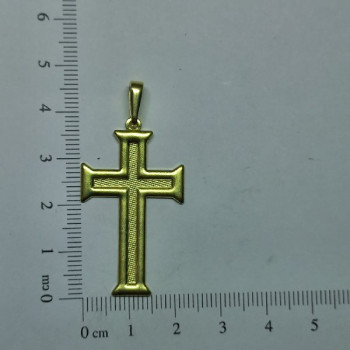 PING LATÃO CRUZ VASCO CHEIA MEIO CLICADO