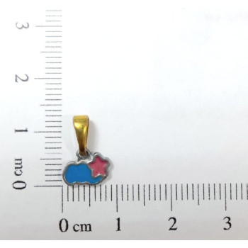 PIN INFANTIL RESINADO NUVEM COM ESTRELA CAP