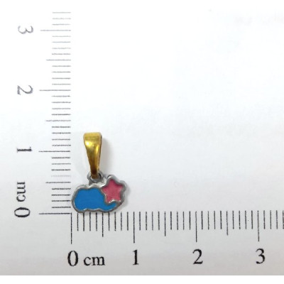 PIN INFANTIL RESINADO NUVEM COM ESTRELA CAP