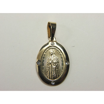 PING LATÃO BRUTO GUADALUPE C/ 4 PEDRAS