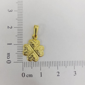 PING LATÃO TREVO DIAMANTADO