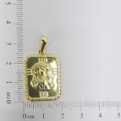 PING LATÃO PLACA FACE DE CRISTO