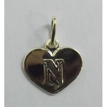 PIN LATÃO CORAÇÃO LETRA 