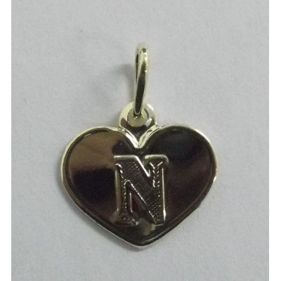 PIN LATÃO CORAÇÃO LETRA 