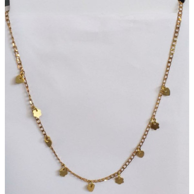 CHOCKER DE CORAÇÃO E FLOR LATÃO