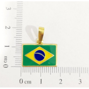 PIN LATÃO BANDEIRA BRASIL