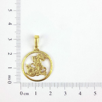 PINGENTE SÃO JORGE COM ORAÇÃO VAZADO