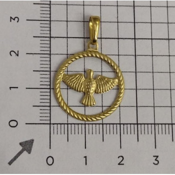 PING LATÃO REDONDO ESP. SANTO VAZADO COM BORDA