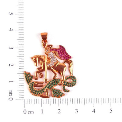 PIN SÃO JORGE CRAVEJADO ZIRC CAG