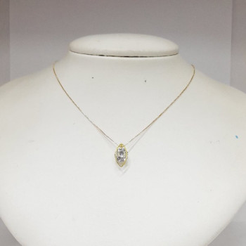 COLAR VENEZANA NAVETE ZIRCONIA 8MM