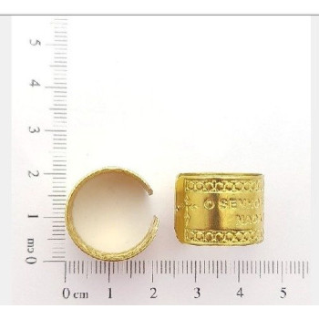 ANEL REGULAVEL O SENHOR É MEU PASTOR C/ 2 FUROS