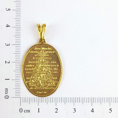 PIN MEDALHA OVAL AVE MARIA CAM