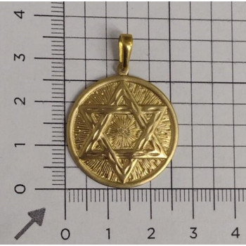 PING LATÃO MEDALHA ESTRELA DE DAVI CAG