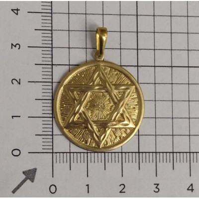 PING LATÃO MEDALHA ESTRELA DE DAVI CAG