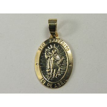 PING LATÃO BRUTO MEDALHA SANTO EXPEDITO