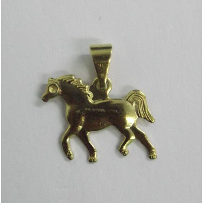 PING LATÃO CAVALO COM PEDRA CAM