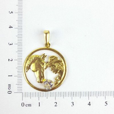 PIN BOIADEIRA E CAVALO CORAÇÃO 5MM