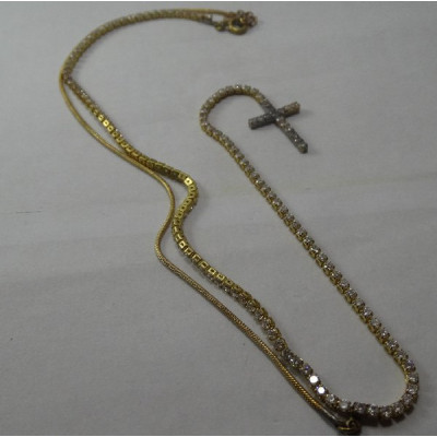 COLAR GRAVATA ZIRCONIA COMPRIDA CRUZ