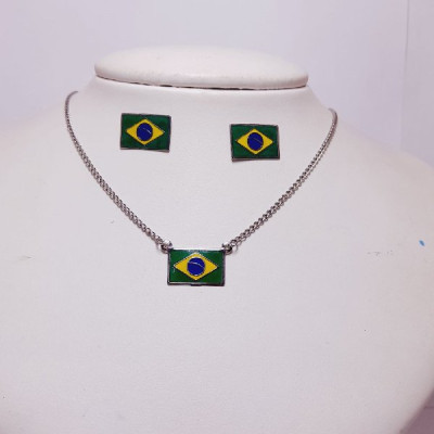 CONJUNTO INOX BRASIL BANDEIRA M