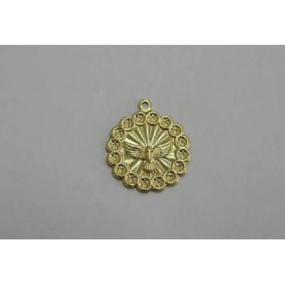 PIN ESP SANTO REDONDO 20MM BORDA C/ PÉROLA